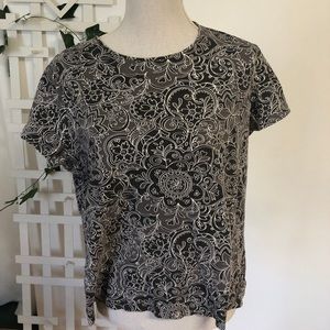 Prairie Pima Cotton Floral Short Sleeve Shirt Size XL